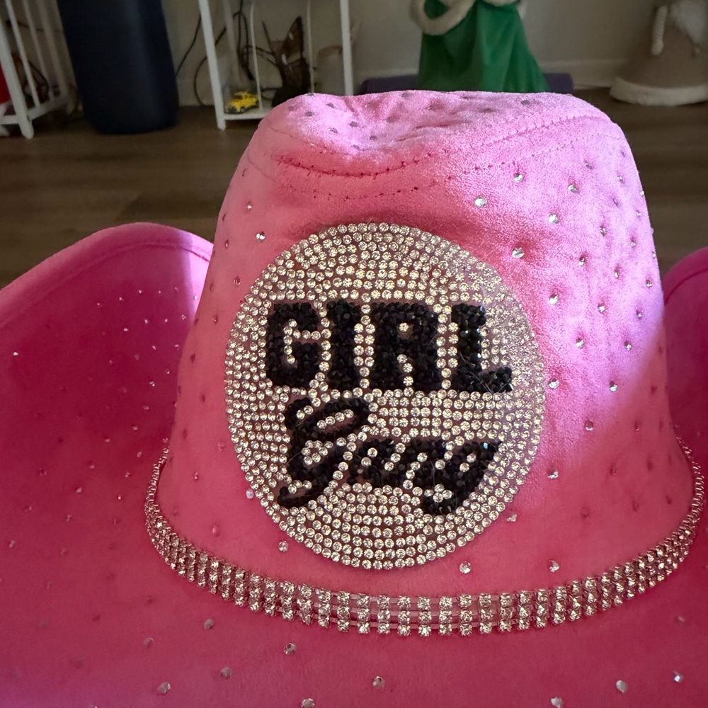 Pink Embellished Women's Hat